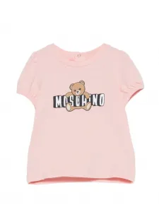 Футболка с логотипом Moschino Kids, розовый