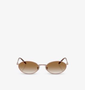 Солнцезащитные очки Bc2006St в овальной оправе из титана Brunello Cucinelli, розовый