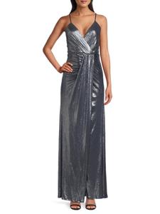 Металлическое драпированное платье Kade Ramy Brook, цвет Spring Navy