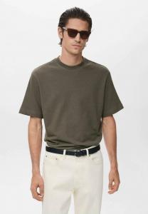 Футболка Mango Basic T-shirt, Dark Brown