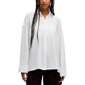 Lululemon Легкая плетеная оверсайз рубашка Women's White