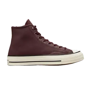 Кроссовки Converse Chuck 70 High Distressed Leather - Bloodstone, красный