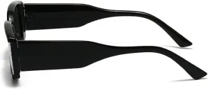 Ретро прямоугольные солнцезащитные очки для женщин и мужчин, модные круглые очки Y2k YD317 Melrose, Black