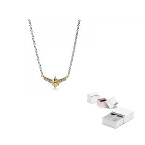 Pandora Серебряное колье 925 пробы с цирконами, женское