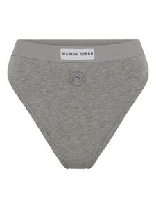 Marine Serre трусы-брифы с логотипом Moon, серый
