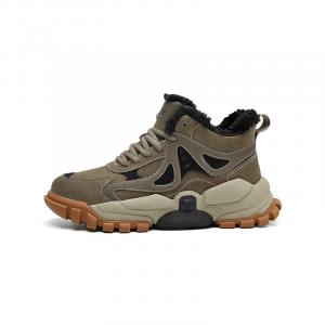 JEEP SPIRIT Утепленные высокие массивные зимние ботинки на платформе с флисовой подкладкой мужские темно-зеленые, цвет Dark Green