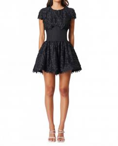 Черное мини-платье Amberwing Petal ELLIATT
