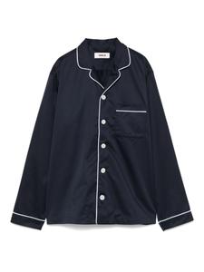 TEKLA атласный пижамный топ, синий