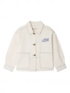 Джинсовая куртка larity на пуговицах Bonpoint, нейтральный