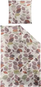 Фланелевое постельное белье - 155 x 220 см - ржаво-коричневого цвета - с застежкой-молнией Irisette GmbH & Co. KG