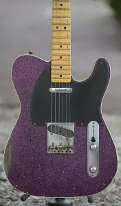 Fender Custom Shop Masterbuilt Austin Macnutt '52 Telecaster, состаренная версия - Aged Magenta Sparkle