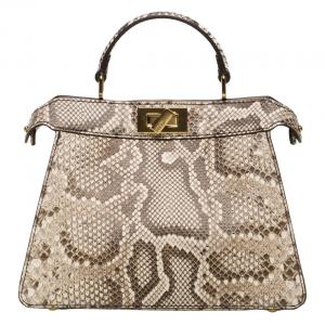 Сумка через плечо snake skin, кроссбоди, маленькая женская сумка dark gray FENDI