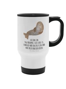 Mr. & Mrs. Panda Термокружка «Смеющийся тюлень» с надписью белого цвета