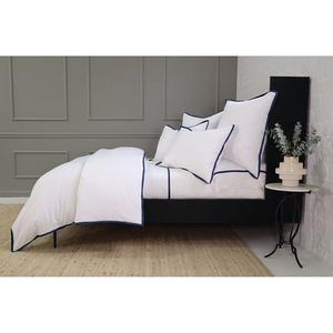 Подушка Langston Euro Sham POM POM AT HOME, синий