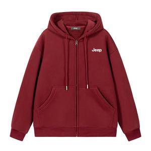 Унисекс свитшот Jeep, Burgundy-Fleece-Lined