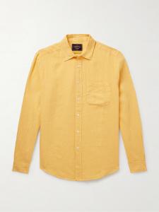 Льняная рубашка PORTUGUESE FLANNEL, желтый