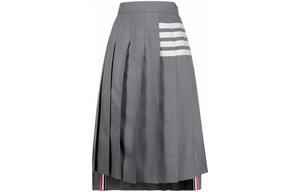 Асимметричная плиссированная миди-юбка THOM BROWNE, серый
