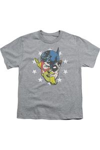 Футболка с коротким рукавом для детей "Лига справедливости Америки: Противостояние" Gildan, Athletic Heather