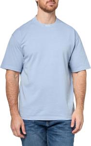 Мужская футболка BOSS с логотипом и воротником из одного джерси, Forever Blue