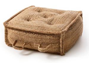 Подушка на пол benuta Jutta, бежевый - плоское плетение - 55 x 20 x 55 см