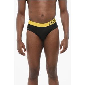 Трусы из хлопковой смеси с контрастным поясом Dsquared2, Black