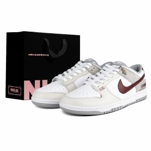 Nike Износостойкие, дышащие низкие скейтбордные кроссовки Dunk, унисекс, цвет экрю