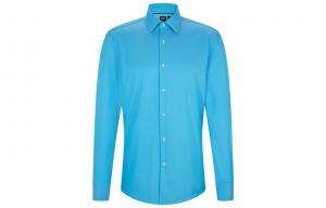HUGO BOSS Мужская синяя рубашка