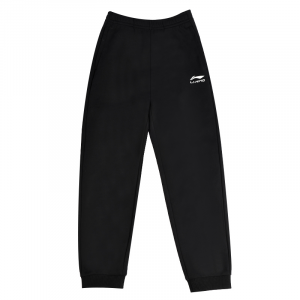 Мужские вязаные спортивные штаны из коллекции Li Ning Sports Life., черный (suede-lined)