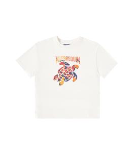 Футболка хлопковая Gabin logo Vilebrequin Kids, Off - White