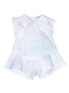 Шорты с акварельным принтом Emporio Armani Kids, синий