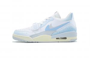 Jordan Баскетбольные кроссовки Legacy 312 Blue Lover White Moonlight Low-Top Vintage, женские, сине-белые