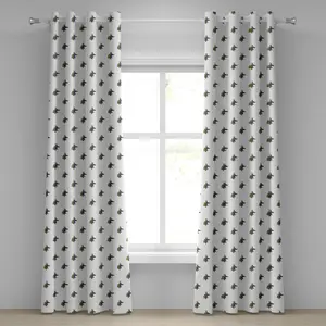 Египетская занавеска на люверсах ABAKUHAUS, голова шакала, символ древней истории, декоративная двухпанельная штора на окно, 280 см x 245 см, цвет: желтый, черный и серый