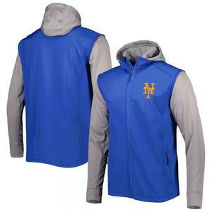 Мужская куртка Dunbrooke Royal/Heather Grey New York Mets Alpha с молнией во всю длину
