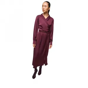 Платье Vila Enna Ravenna Wrap long sleeve long, фиолетовый