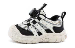 Нескользящие, амортизирующие, дышащие, низкие детские туфли для младенцев и малышей EBMINI, бежевый/черный