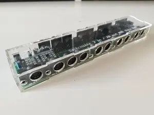 b-rain переключаемый MIDI через бокс 3 входа / 20 выходов с прозрачным акриловым корпусом