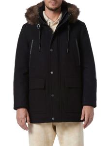 Парка Dawson из искусственного меха и шерстяной смеси Andrew Marc, черный