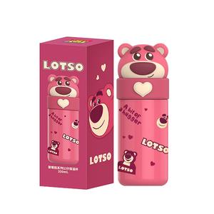 Disney Минималистичный стиль милые стеклянные стаканы изолированные стаканы нержавеющая сталь pink 350мл/400мл