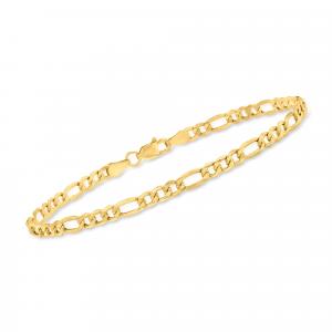 Браслет Figaro-Link Ross-Simons 3,5 мм из 14-каратного желтого золота Ross-Simons, 8 In