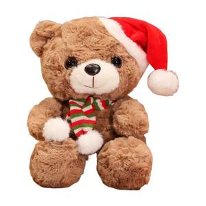 Милый плюшевый рождественский медвежонок Unisex, 25 см Brangdy, коричневый