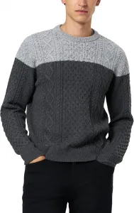 Свитер Buffalo David Bitton мужской с воротником-гольф, цветной, кабельная вязка