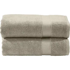 Набор полотенец Deluxe из 2 шт., однотонные цвета, гостиничное качество из высококачественного махрового полотна Done., серо-коричневый
