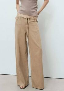 Брюки Mango WIDE WITH BELT, Sand
