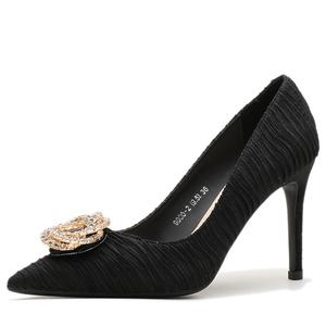 GOSO Женские туфли на высоком каблуке нюд и черные, цвет Black