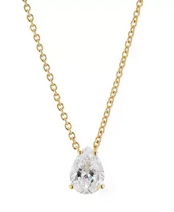 Ожерелье с кубическим цирконием в форме груши, 16 дюймов + 2 дюйма, создано для Macy's. Eliot Danori, gold