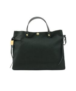 Большая сумка-тоут из хлопковой парусины с лентой по бокам IL BISONTE