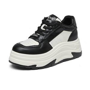 Низкие женские кроссовки QITUMAUL, Black[Platform Height Increasing 7Cm]