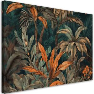 Картина арт-принт KUNSTLOFT Autumn Jungle Foliage 3, 90x60x4 см, зеленый