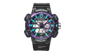 Disney Часы Mickey Series Electronic Movement TPU Strap Watch Men's Watch Black Dial