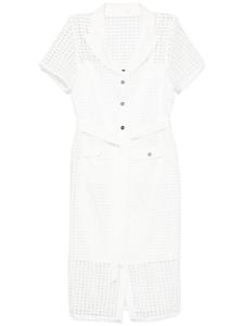 DKNY платье миди в клетку, нейтральный цвет